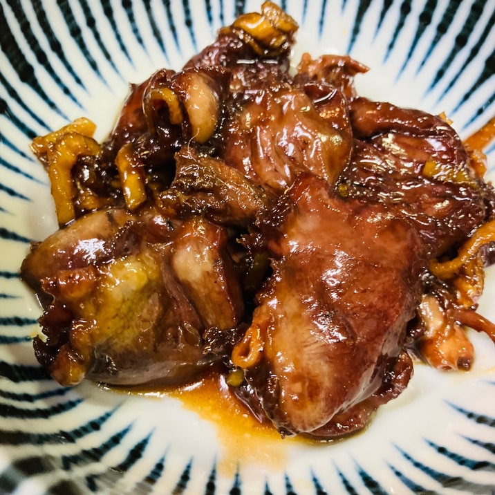 鶏ハツの甘辛煮